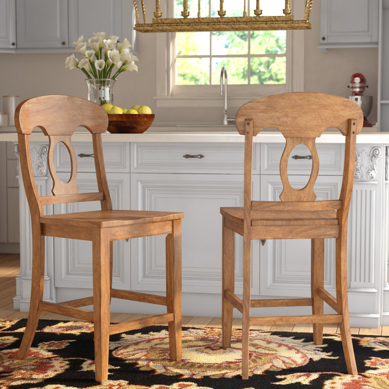 Beaufort Solid Wood Counter Stool, Oak, Counter Stool (24.21” Seat Height)