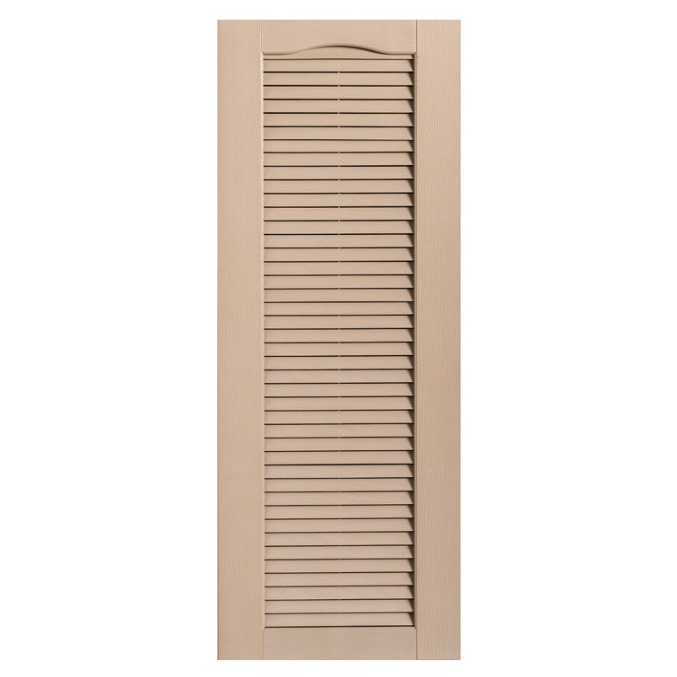 Cathedral Top Full-style Open Louvre Shutters Pair