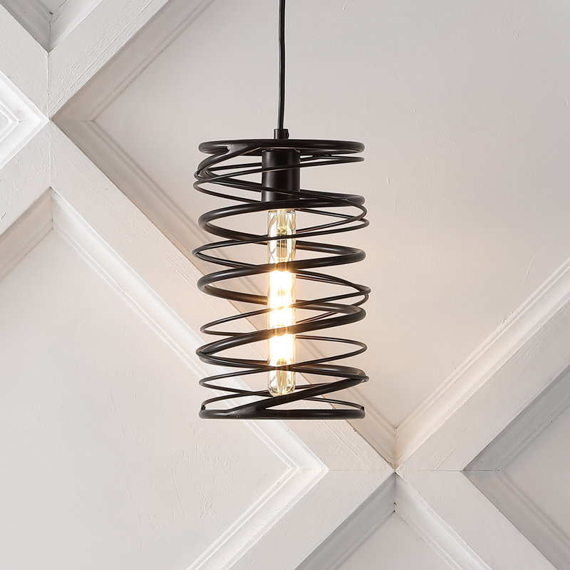 Luminaire suspendu géométrique à 1 lumière Chadwood, Bronze huilé
