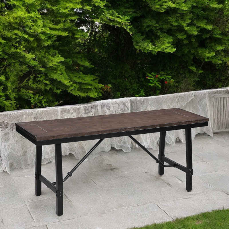 Banc de style industriel sans accoudoirs, banc de chambre à coucher