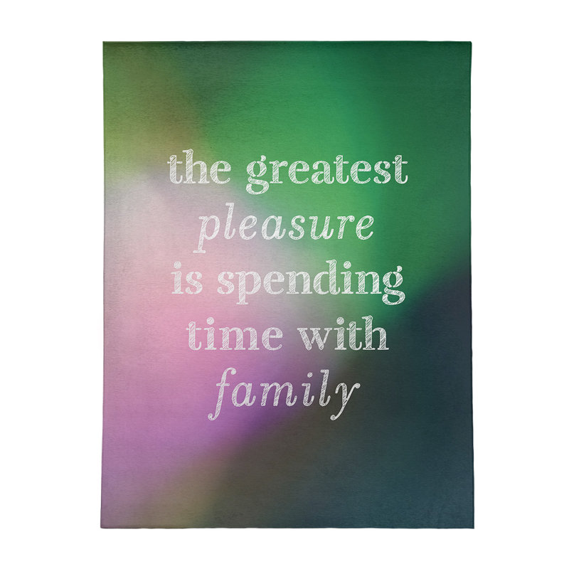 Tapis en chenille multicolore Quotes, Rectangle 5 pi x 7 pi