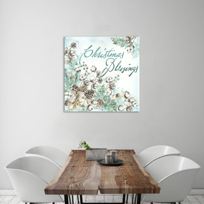 «Cotton Boll: Christmas Blessings», toile tendue par The Holiday Aisle®