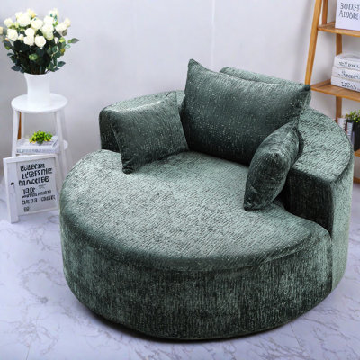Fauteuil d'appoint en chenille moderne, canapé-lit moelleux pour le salon et la chambre à coucher
