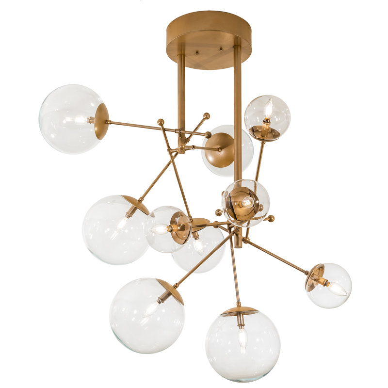 Lustre linéaire moderne Spoutnik à 10 lumières Bola
