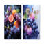 Ballet «Blueberry Fruit Serenade I», ensemble d'art mural en métal sur 2 fruits-1375144877