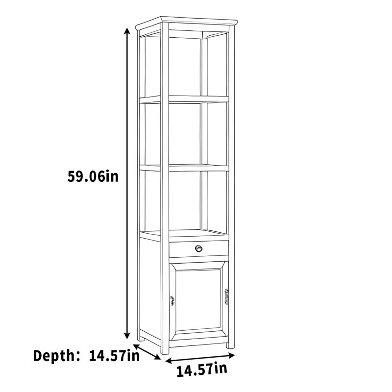 Armoires de rangement en hickory pour mortaise et tenon