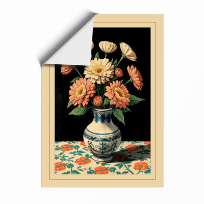 Chrysanthemum Arrangement Botanical - Framed Print