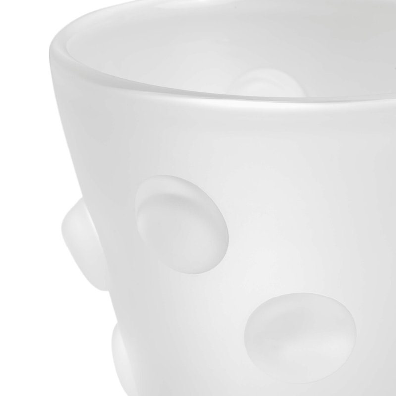 Vase Evander Frosted White Glass