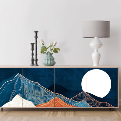 Abstract Mountains Peel & Stick Border
