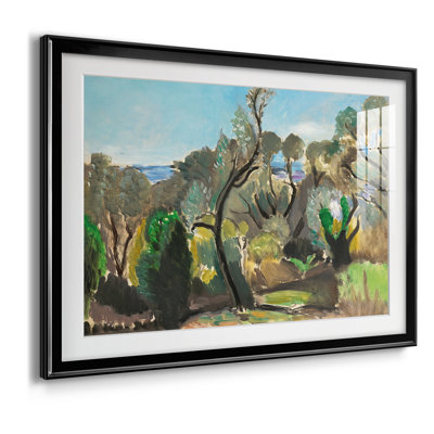 Olive Olive / Landscape-Henri Matisse-Reproduction encadrée avec passe-partout et verre-c. Années 1920