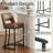 Modern Counter Height Barstools with Cutout Back, Comfy Faux Leather Kitchen Island Stool with Metal Frame, Set of 4-1478654787-1478654785