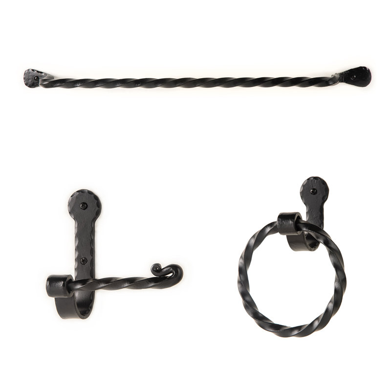 Hand Forged 3 - Piece Bathroom Hardware Set