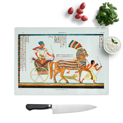 Tempered Glass The Great Speos by J.F. Champollion Chopping Board
