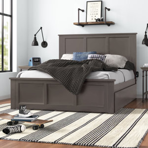 (incomplete)Amison Deluxe Queen Solid Wood Platform Bed with Trundle Bed
