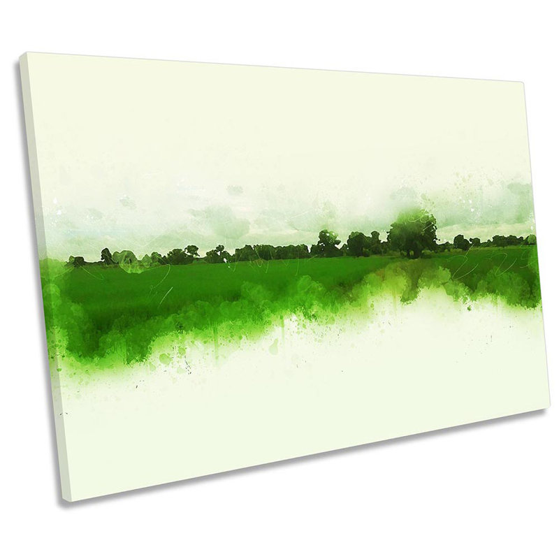 Green Countryside Landscape Framed - Wrapped Canvas Print, 30.5cm H x 45.7cm W x 2cm D