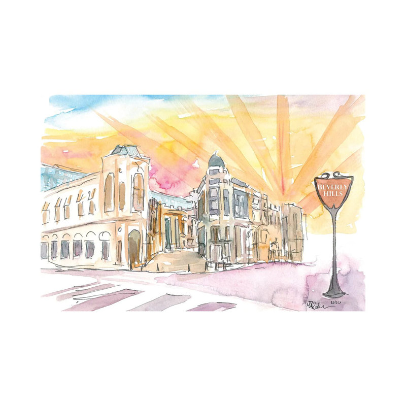 MMB319-Rodeo Drive, Beverly Hills, Los Angeles, H 26 po x l 40 po x 1,5 po