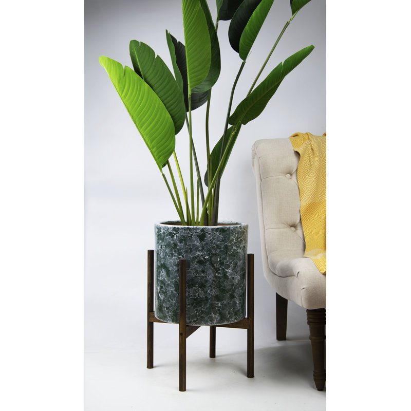Lissowski Ceramic Pot Planter, Dark Walnut
