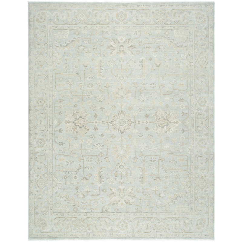 Anelka Handmade Wool Abstract Area Rug, Rectangle 6' x 9'