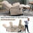 Recliners Power Lift Oversized with 8-Point Massage, Lumbar Heat | Beige Chenille-1323045961