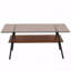 Table basse rectangulaire avec plateau en verre trempé et pieds en métal noir moderne-2102453254-2102453252