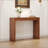 Elegant Natural Wood Grain Bar Table-50 Inches Long, a Practical Choice for Modern Homes.Wood Grain Texture Sticker,Equipped With Two Drawers.Serving As A Bar Table Or A Desk.-845351983