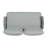 Mariano Steel Loveseat And Table, Off White+Grey-1079544994-1079544999