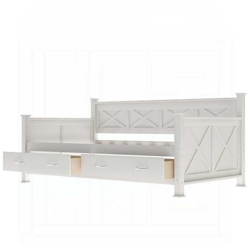 Modern and Rustic Casual Style Daybed with Under - Bed Storage, Ideal for Comfortable Sleep and Space - Saving in Various Rooms