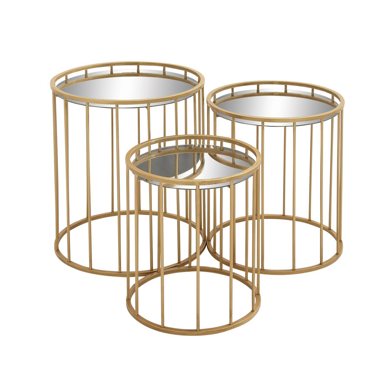 Ensemble de tables d'appoint en métal Beom