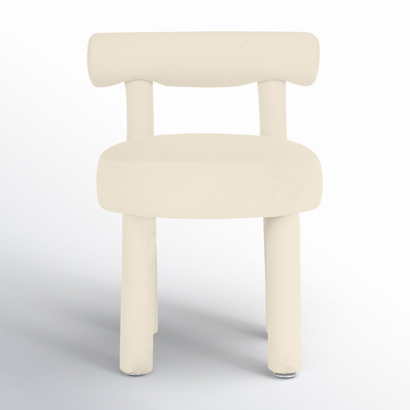 Cecilia Upholstered Side Chair, Velvet Cream