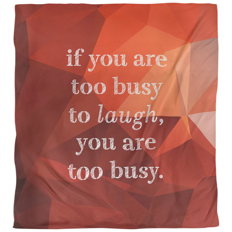 Housse de couette simple Make Make for Laughter Quote, Housse de couette pour très grand lit, Topaze