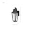 Eukleides - Grande lanterne murale 1 lumière - Noir mat avec verre bullé transparent-767969250