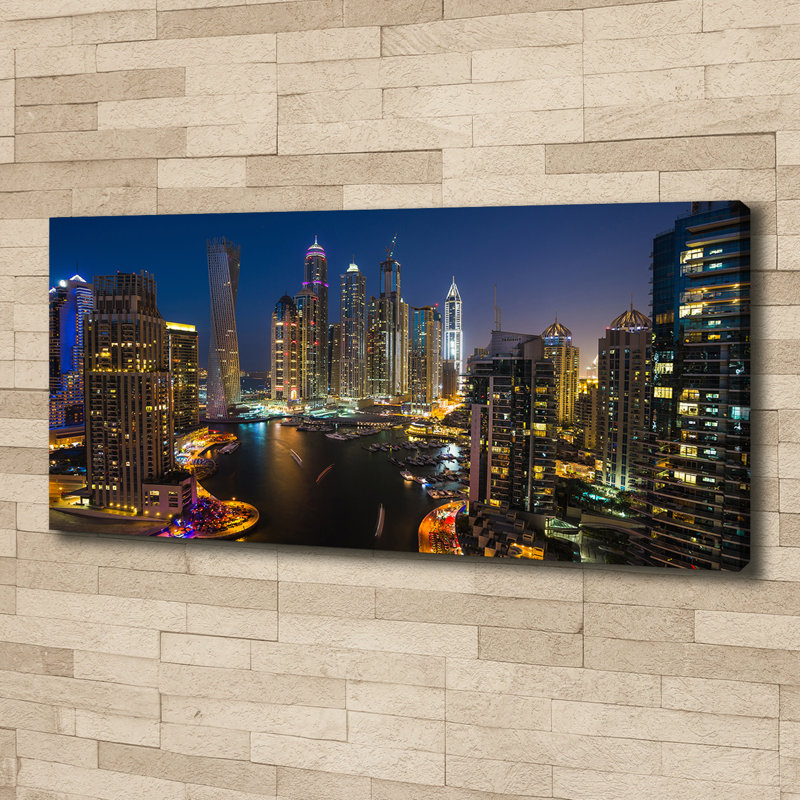 Marina in Dubai 1 Piece Wall Art on Canvas