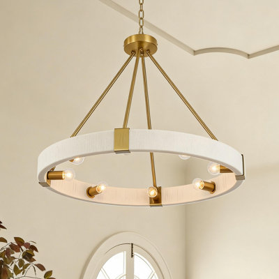 Lustre en bois à 8 lumières AstralRing