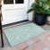 Machine Washable Indoor/Outdoor Xhevrie Teal Rug