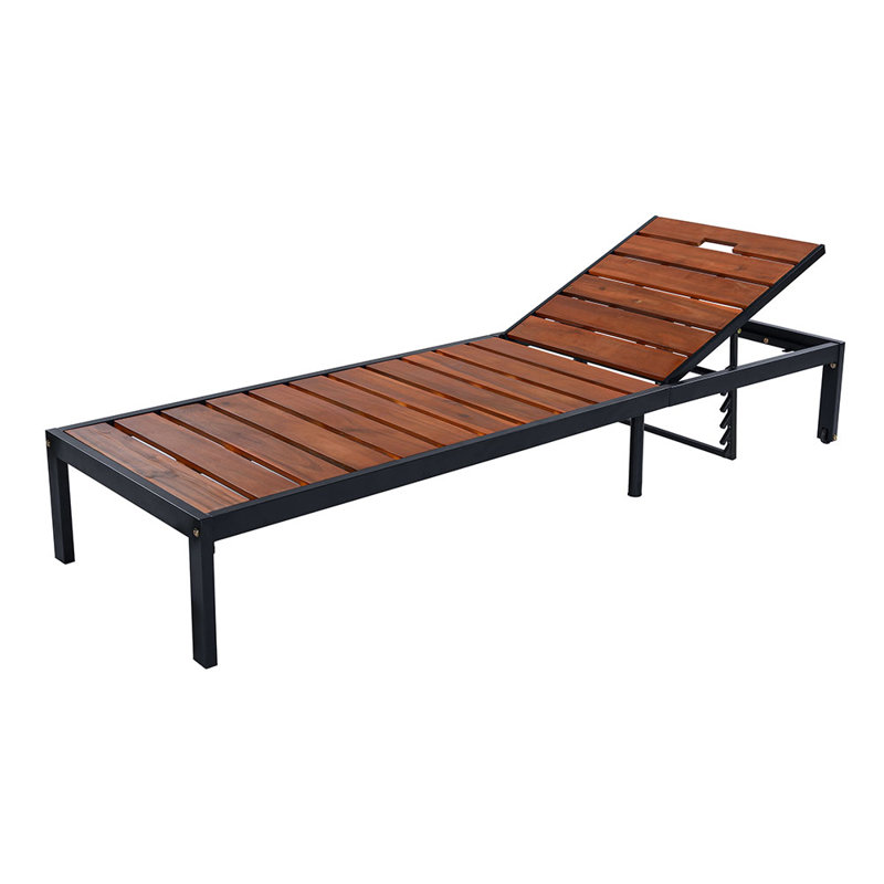Méridiennes d'extérieur Fauteuil inclinable d'extérieur avec dossier réglable pour patio, bord de piscine ou plage