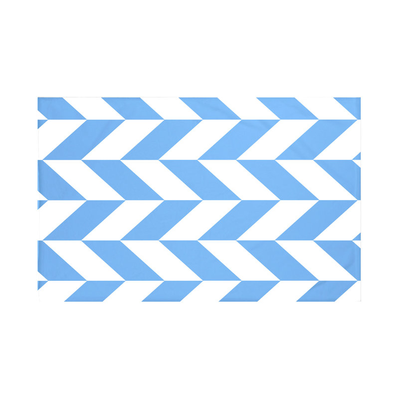 Jeté en molleton Zigzag Jag, L 60 po x l 50 po, Ciel lumineux (bleu)