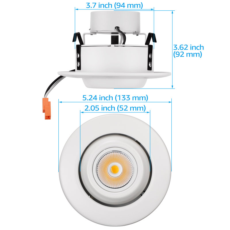 4'' Dimmable IC Rated LED Retrofit Recessed Lighting Kit