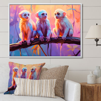 «Joyous Jungle Monkeys», art mural singe