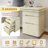 L-Shaped 360° Rotating Desk with Drawers