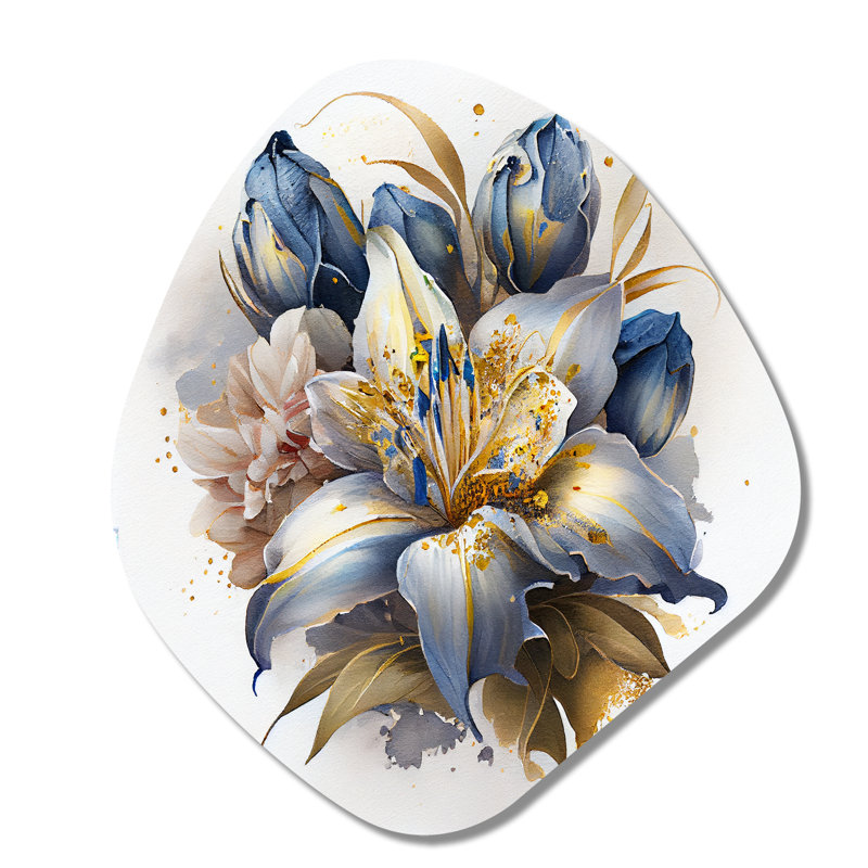 Art mural asymétrique en métal Maramel, H 35 po x l 31 po x P 1 po