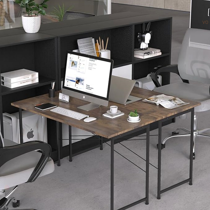 Bureau moderne de style simple pour le bureau personnel, bureau d'écriture pour étudiant, bureau en bois rétro, LITE 47 pouces