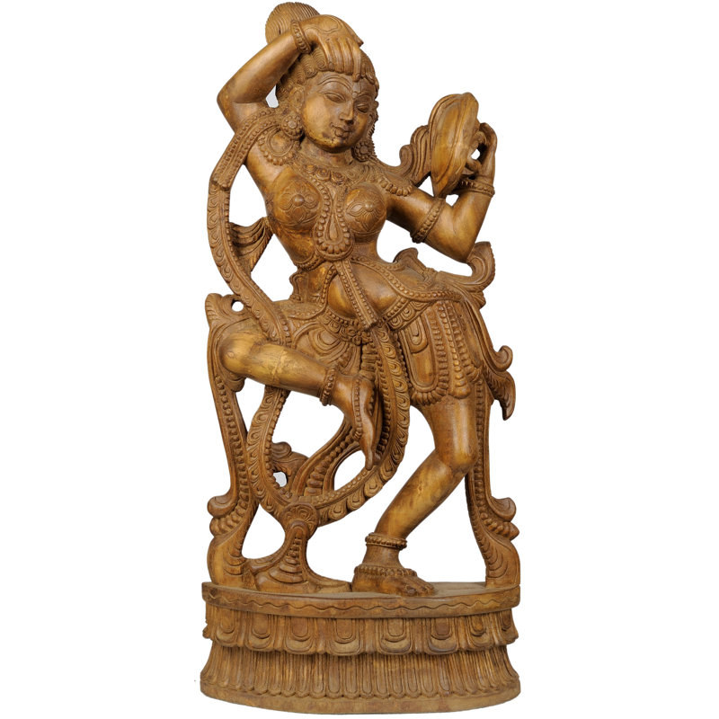 Le vermillon appliquant Apsara (une statue inspirée de Khajuraho)