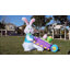 Décoration de jardin gonflable pour lapin gonflable éclairée de 4 pieds de hauteur avec 4 œufs colorés-24095746