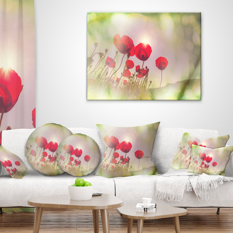 Coussin Floral, 18 po x 18 po, Carré