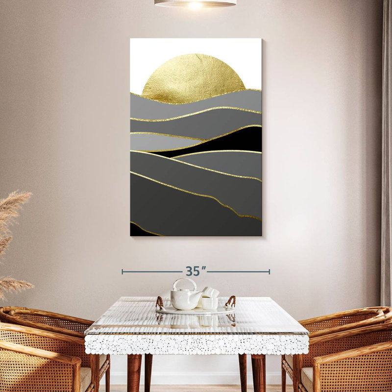 Avery Bohemian Landscape Black Gold II, 39" H x 26" W
