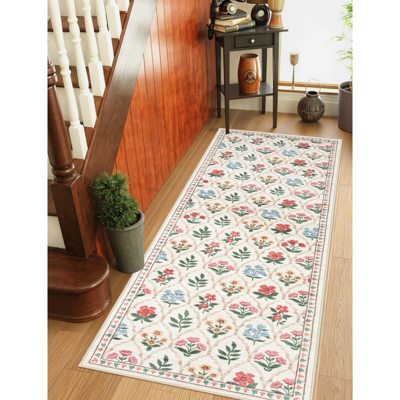 Tapis décoratif antidérapant marocain, Tapis de couloir 2 pi x 6 pi