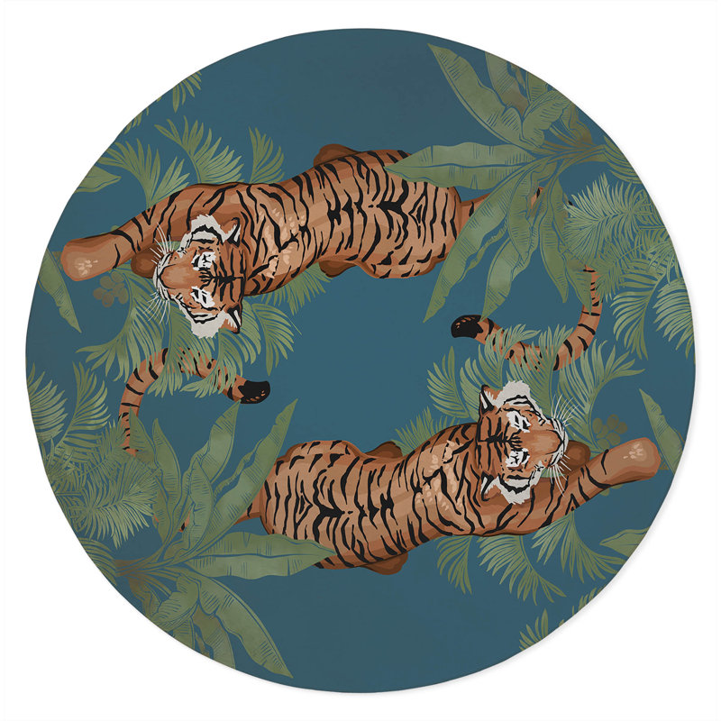 Tapis extérieur Rumble In the Jungle, Rond 5 pi
