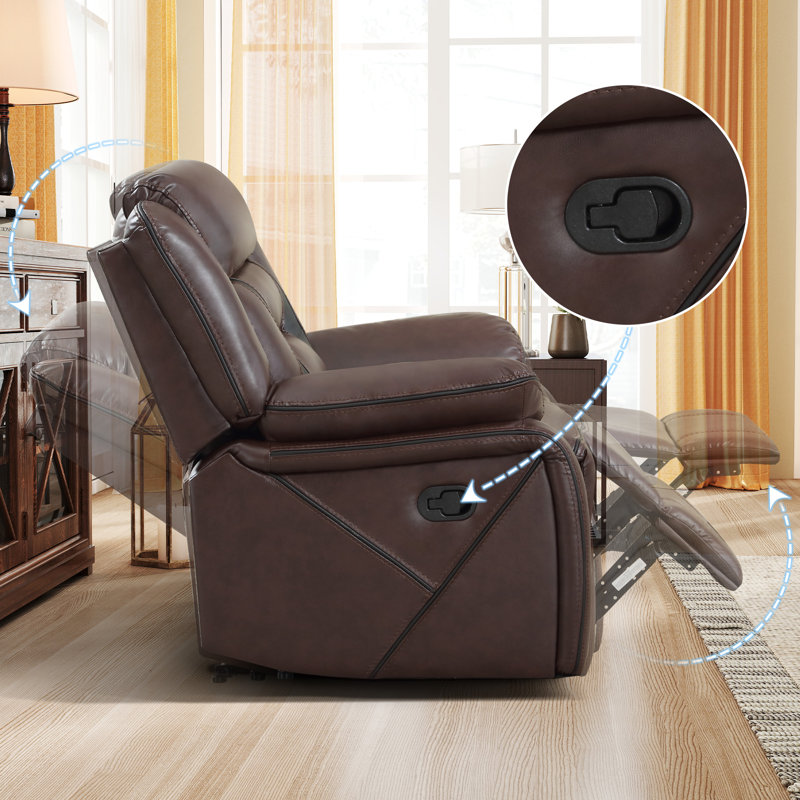 Fauteuil inclinable manuel standard Etherine, Marron foncé