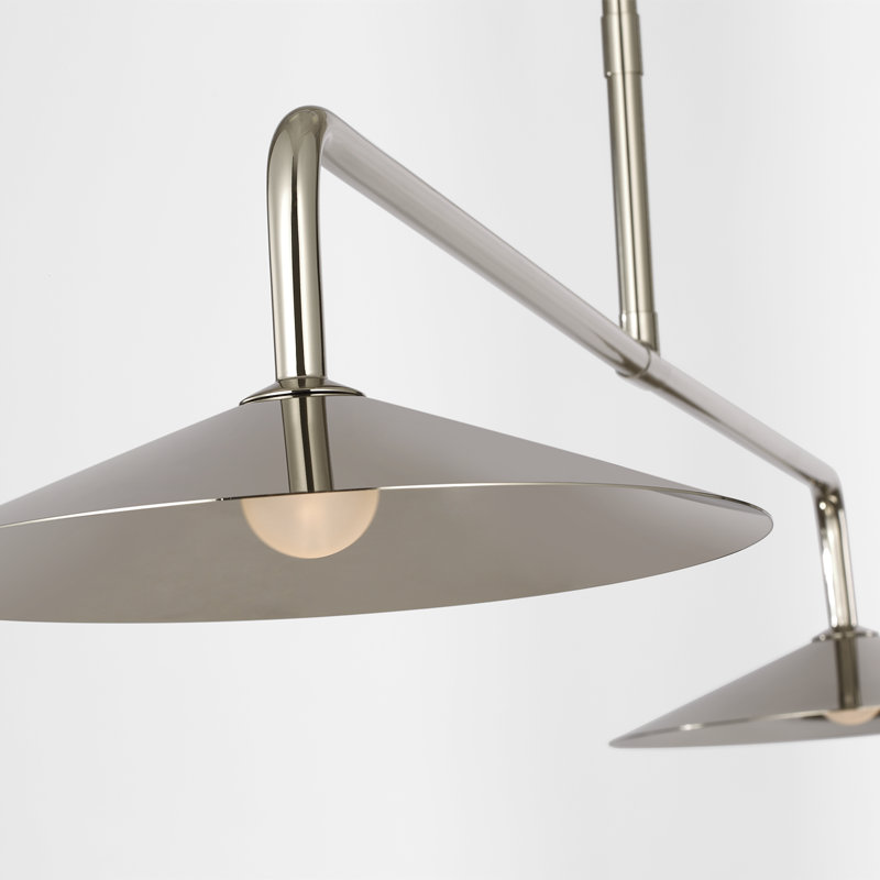 Amber Lewis Ponce 62" Linear Pendant, Nickel, Polished Nickel