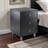 Busey Black & Gray 3-Drawer Accent Nightstand With Metal Pull Knob, 21.76" H X 15.61" W X 15.63" D